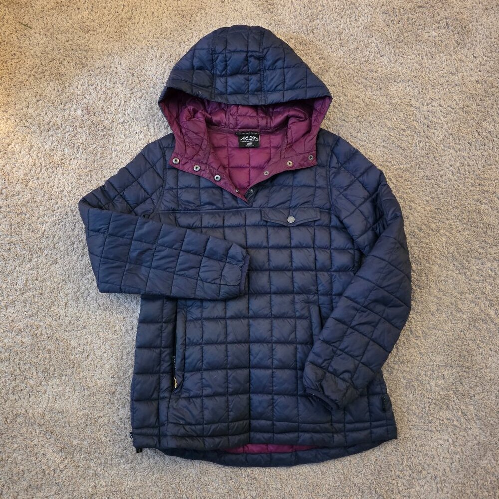 HFX Women Marine Navy Hooded Pullover Packable Puffer Jacket S  Outdoors
